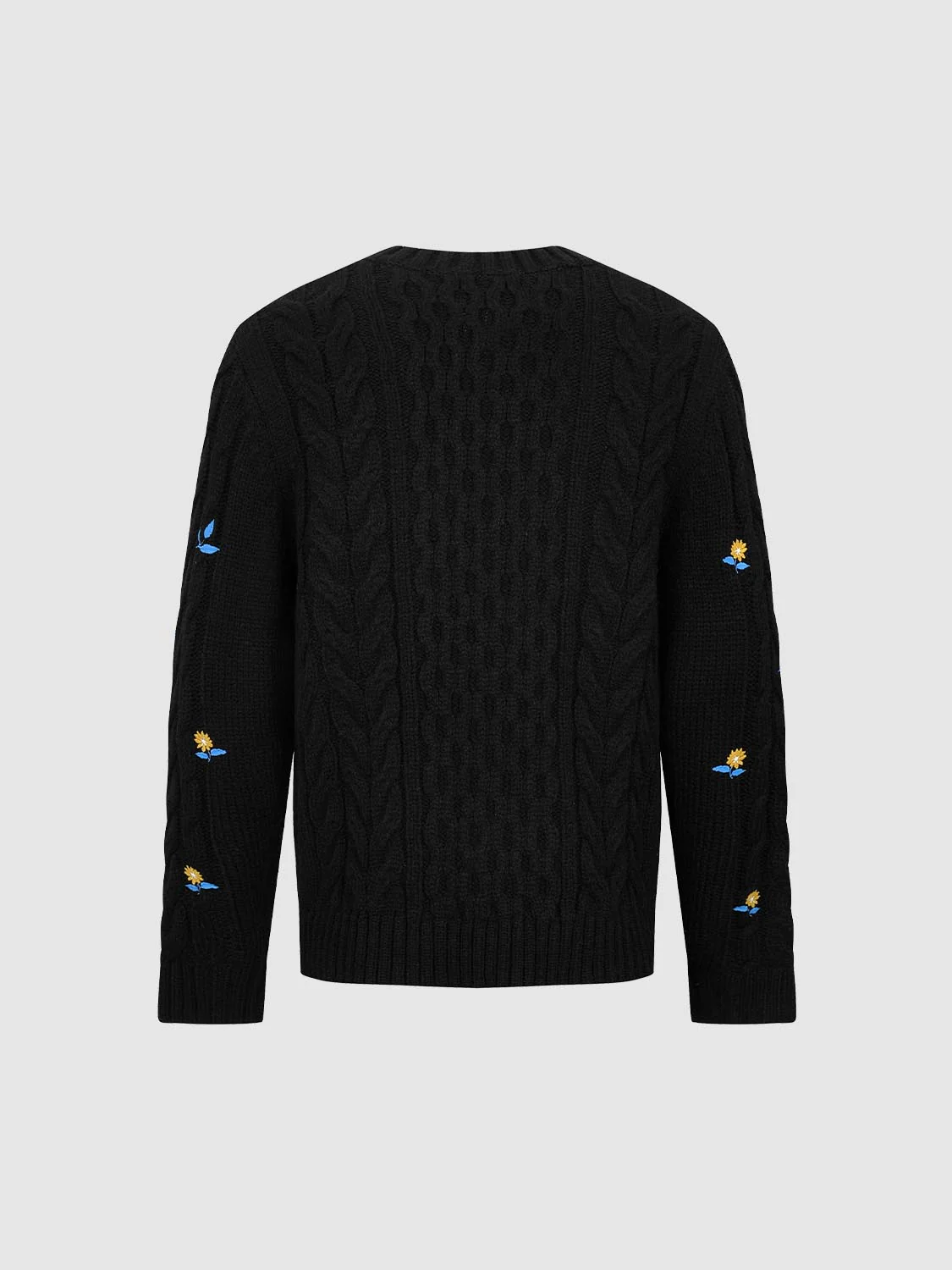 Embroidered Long Sleeve Knitted T-Shirts - Image 2