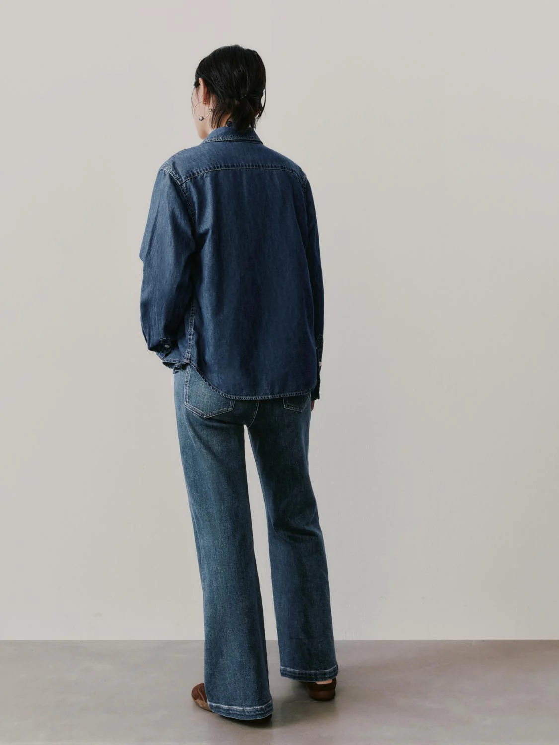 Embroidered Loose Fit Denim Shirts - Image 6