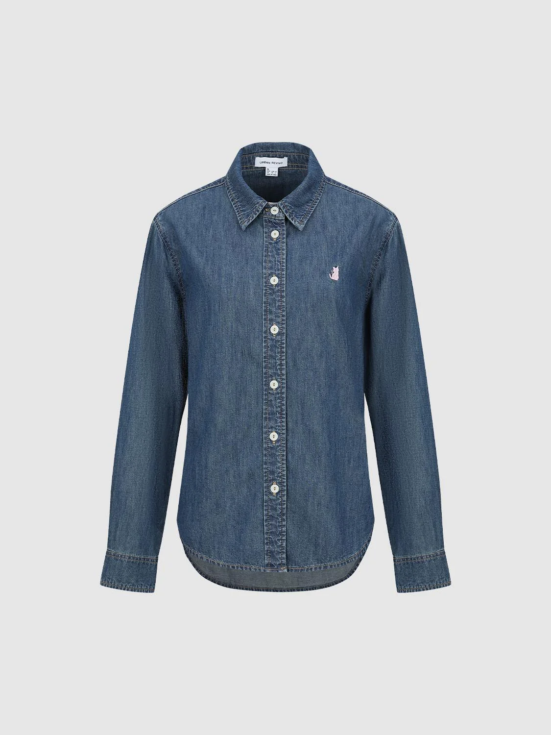 Embroidered Loose Fit Denim Shirts - Image 7