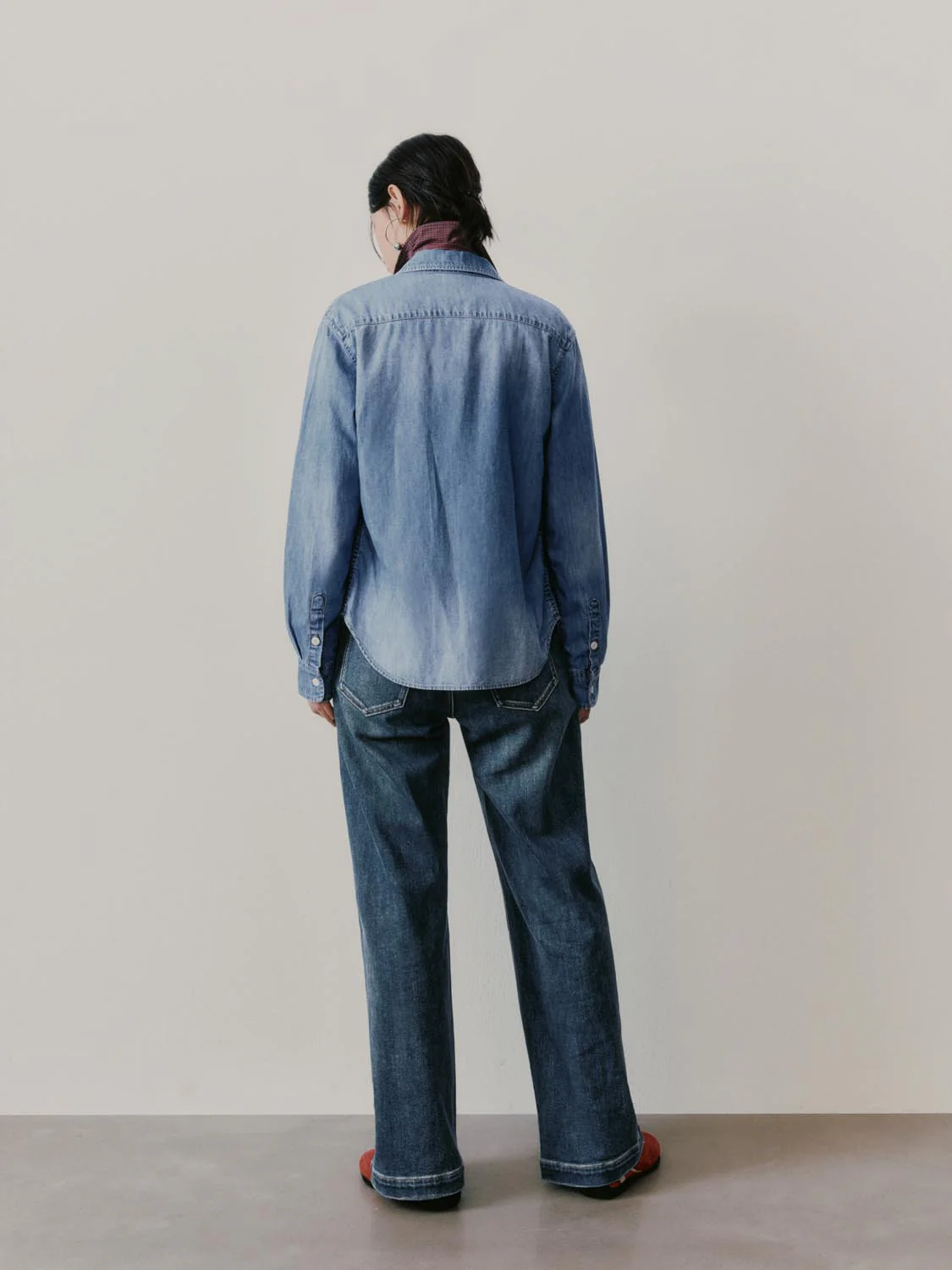 Embroidered Loose Fit Denim Shirts - Image 6
