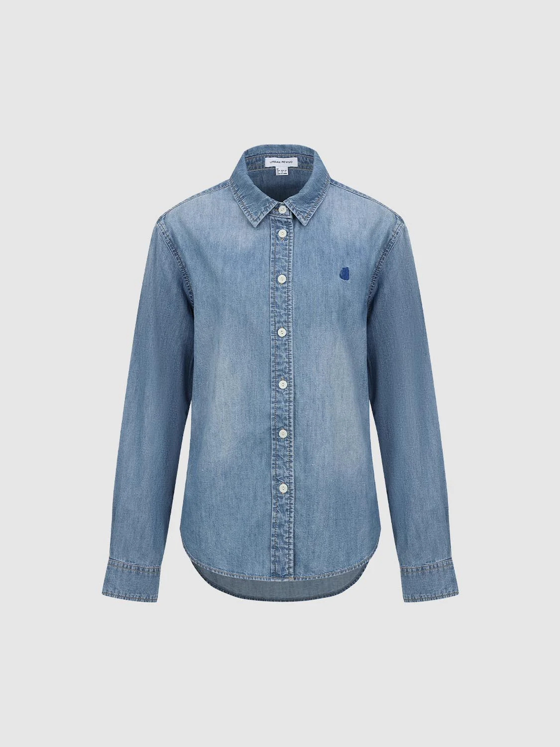 Embroidered Loose Fit Denim Shirts - Image 7