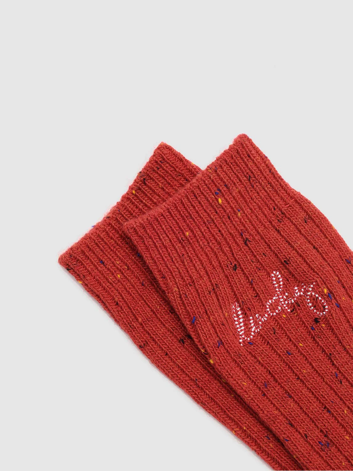 Embroidered Ribbed Socks - Image 5