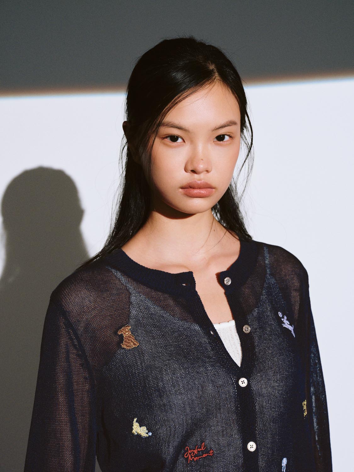 Embroidered Sheer Knitted Cardigans - Image 3