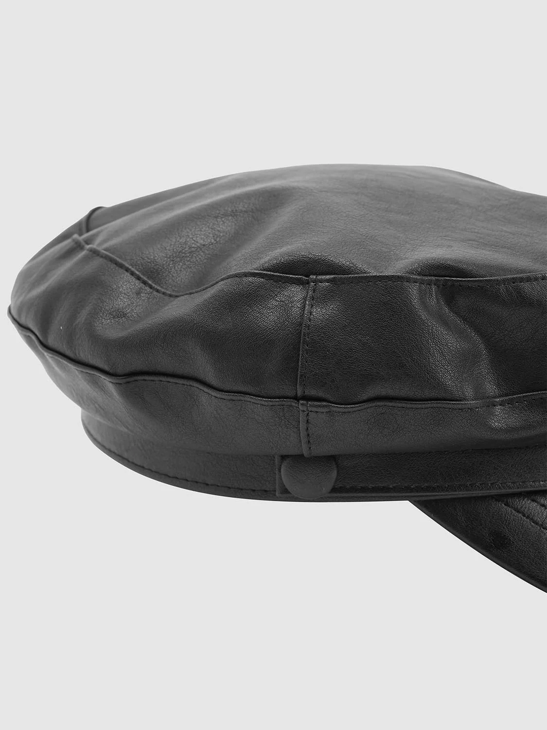 Faux Leather Bakerboy Cap - Image 5