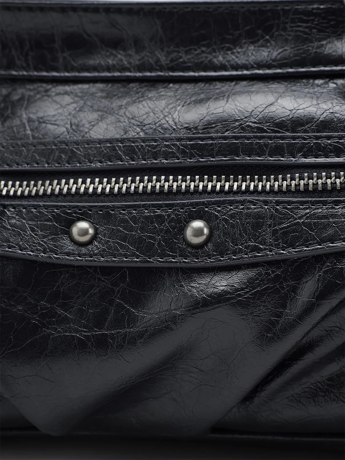 Faux Leather Belt Detail Shoulder Bowling Bags - Image 5