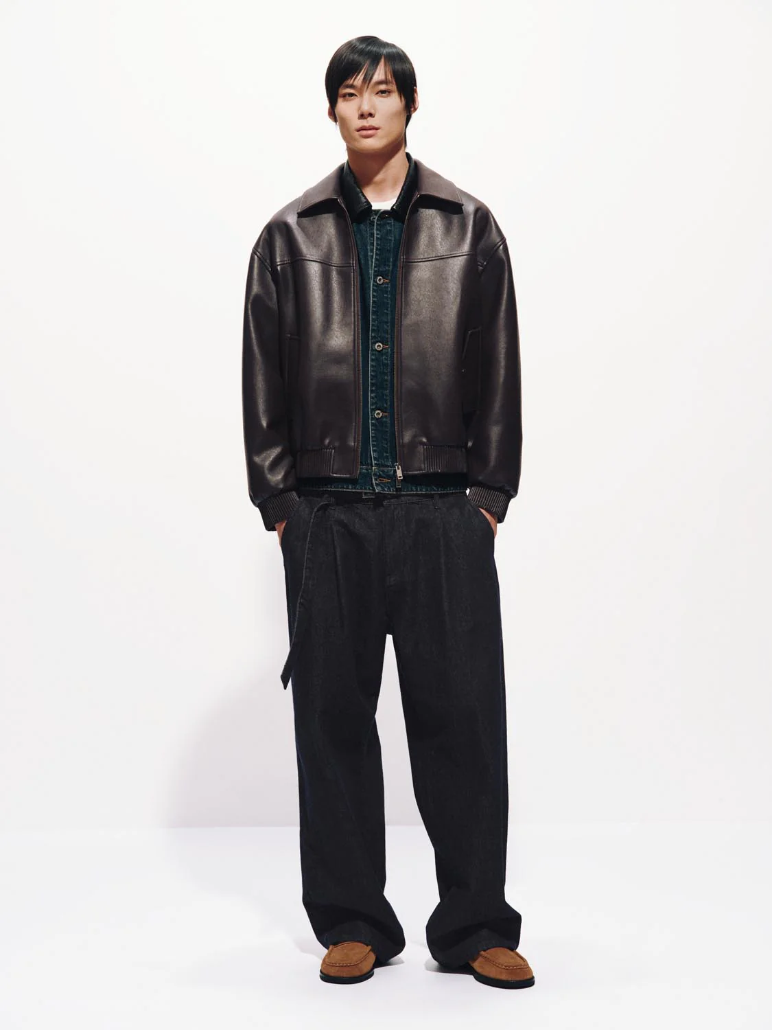 Faux Leather Bomber Jackets - Image 5