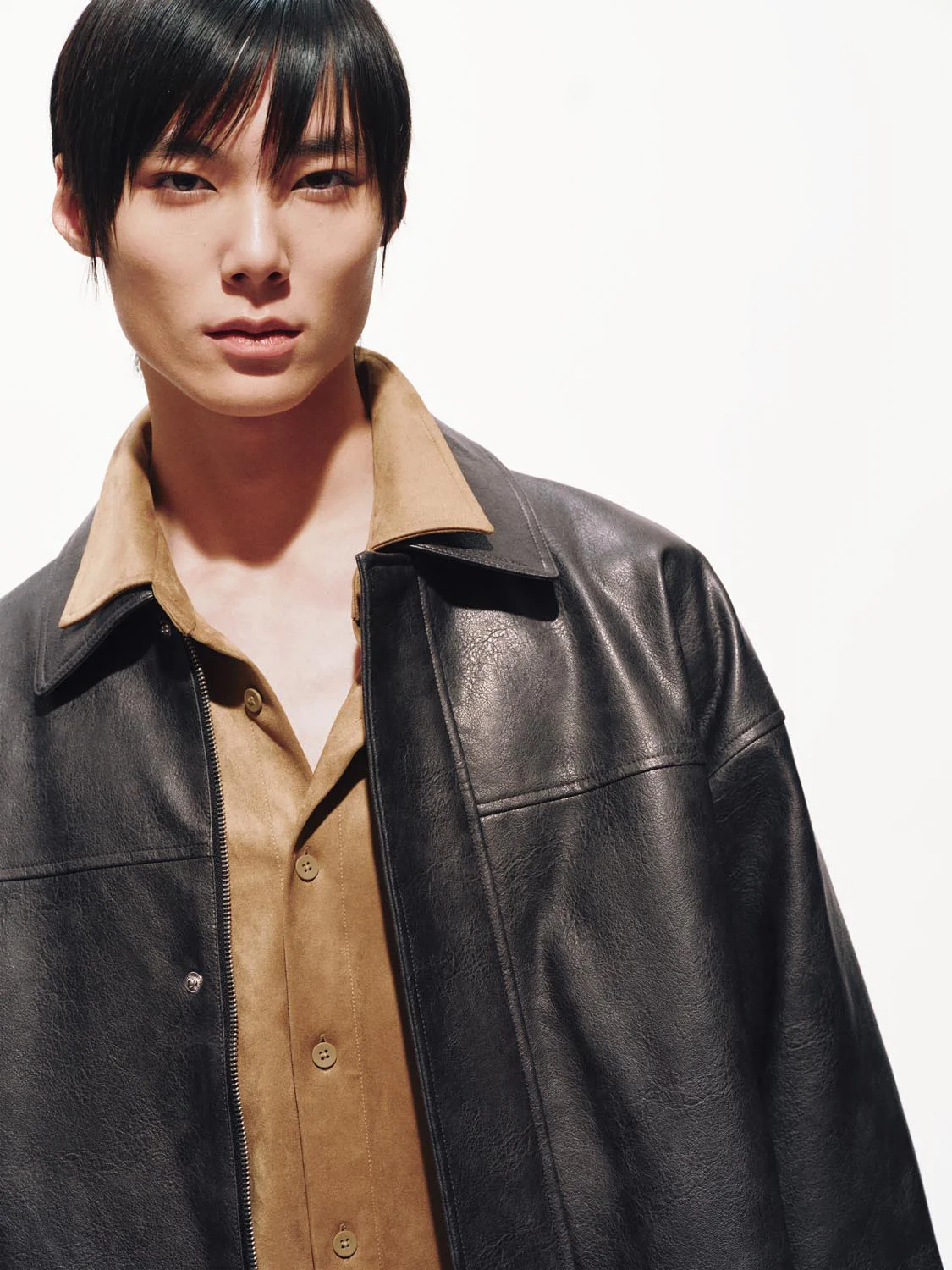 Faux Leather Bomber Jackets - Image 3