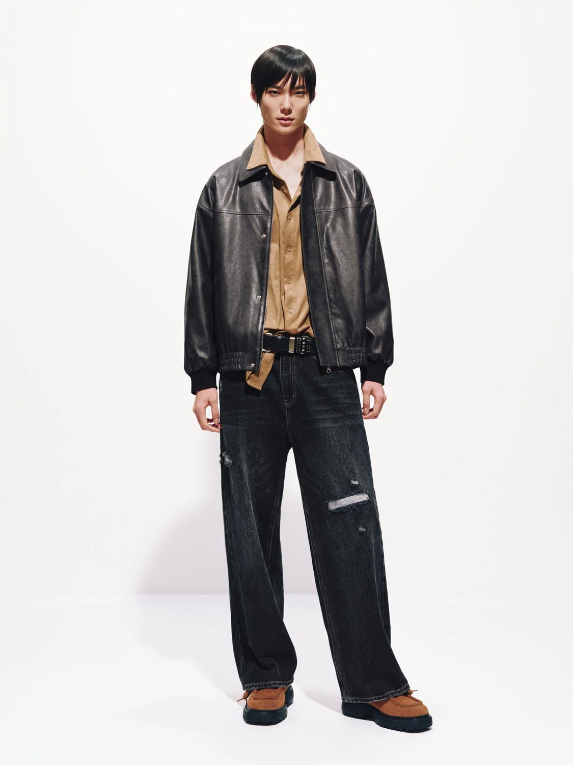 Faux Leather Bomber Jackets - Image 4