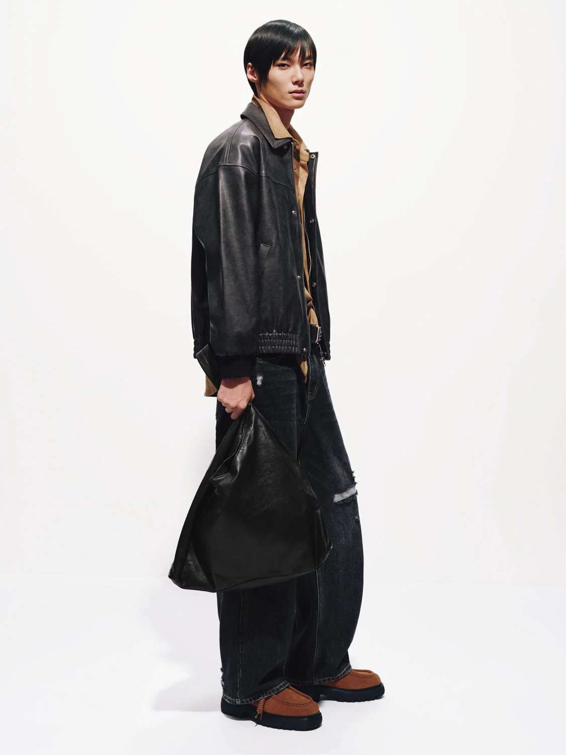 Faux Leather Bomber Jackets - Image 5