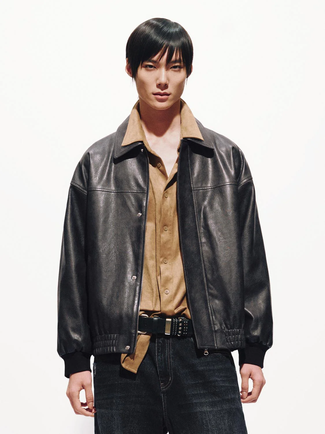 Faux Leather Bomber Jackets - Image 9