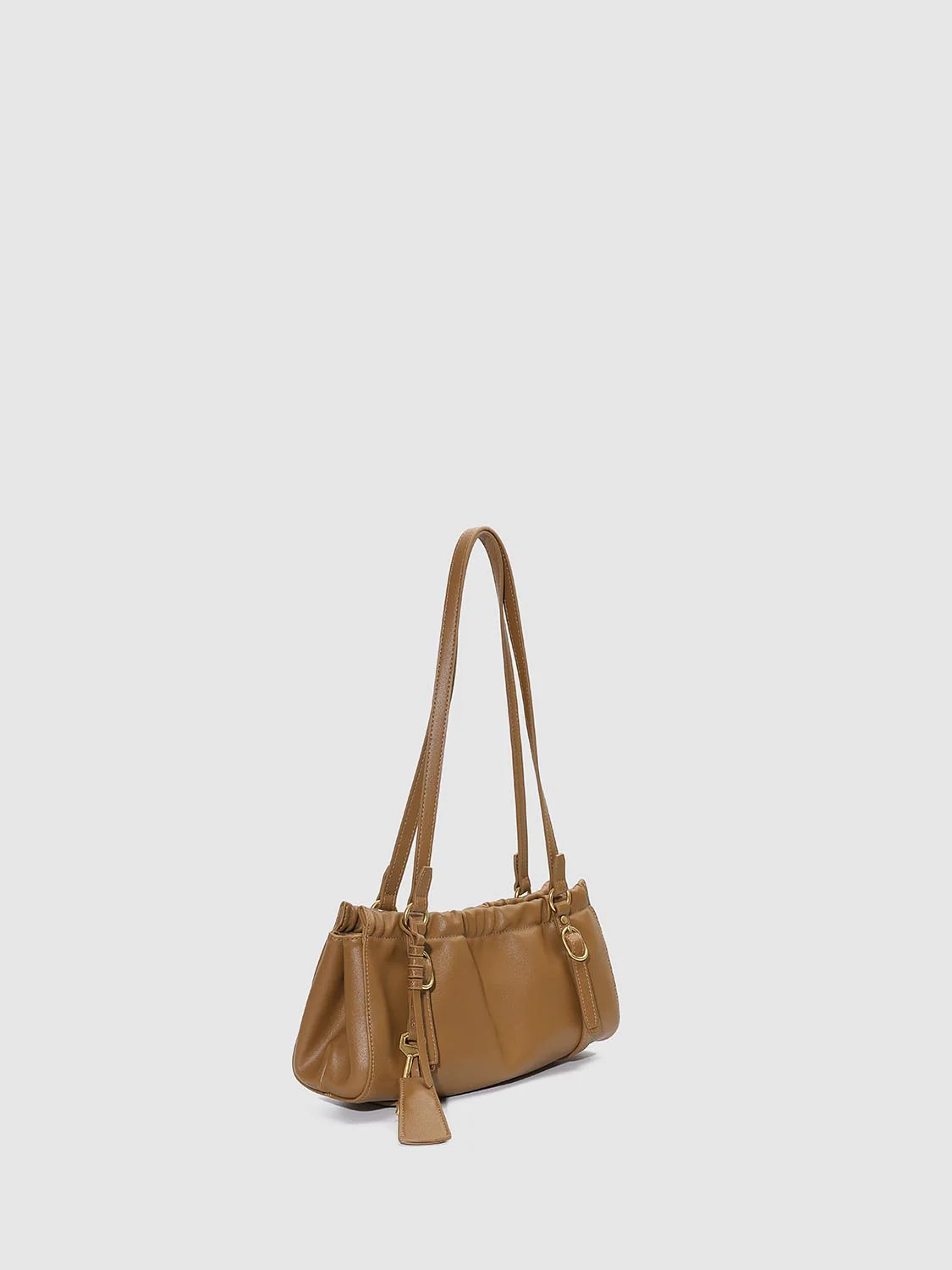 Faux Leather Buckle Detail Bowling Shoulder Bags - Image 3