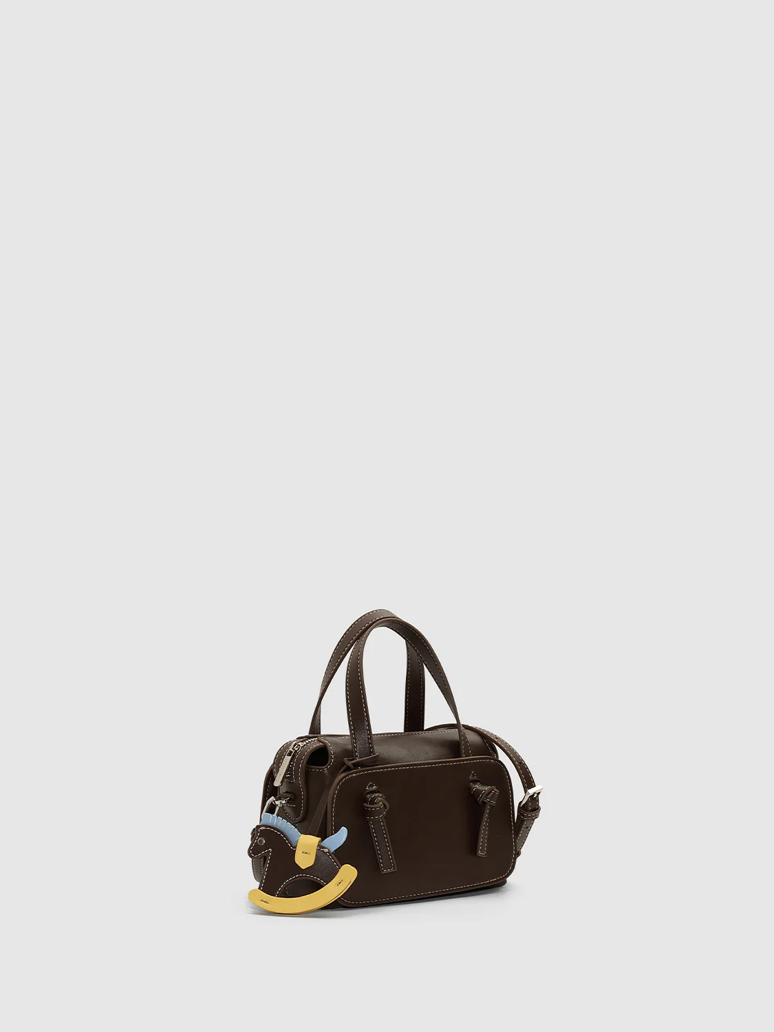 Faux Leather Buckle Detail Hand Shoulder Bags - Image 3
