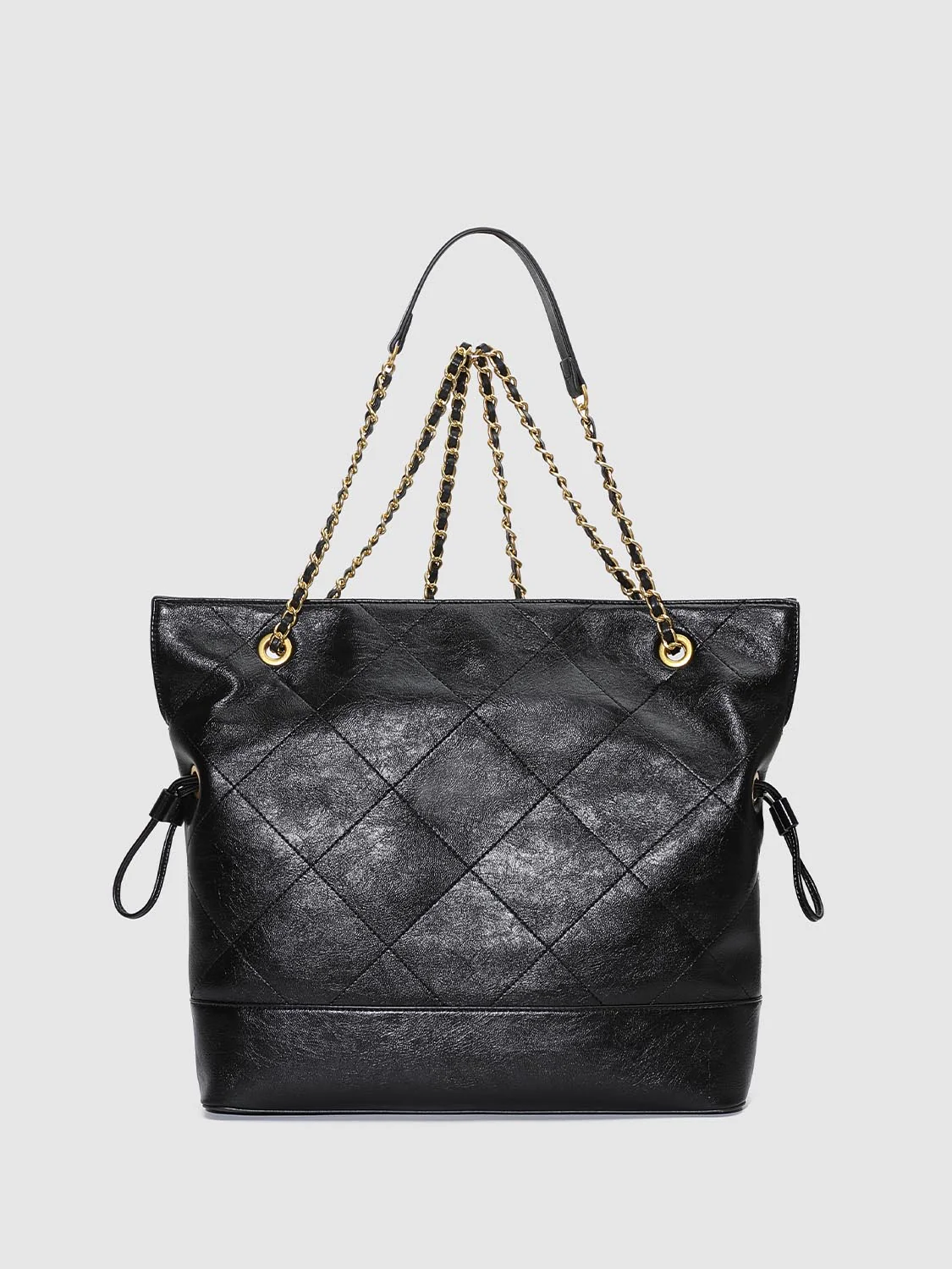 Faux Leather Chain Detail Backpacks - Image 8