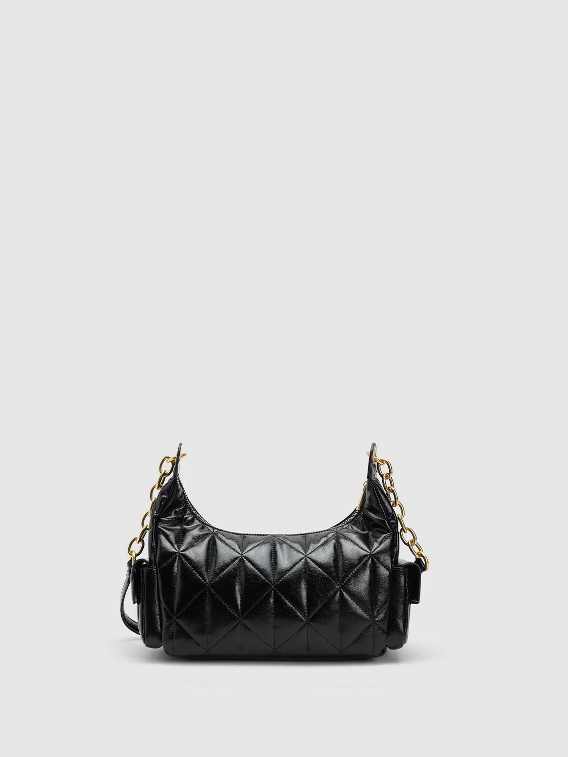 Faux Leather Chain Detail Shoulder Crossbody Bags - Image 2