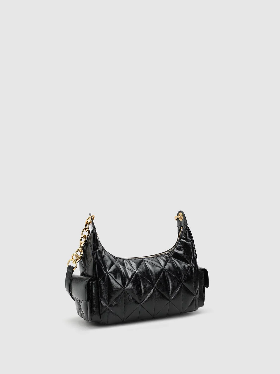 Faux Leather Chain Detail Shoulder Crossbody Bags - Image 3