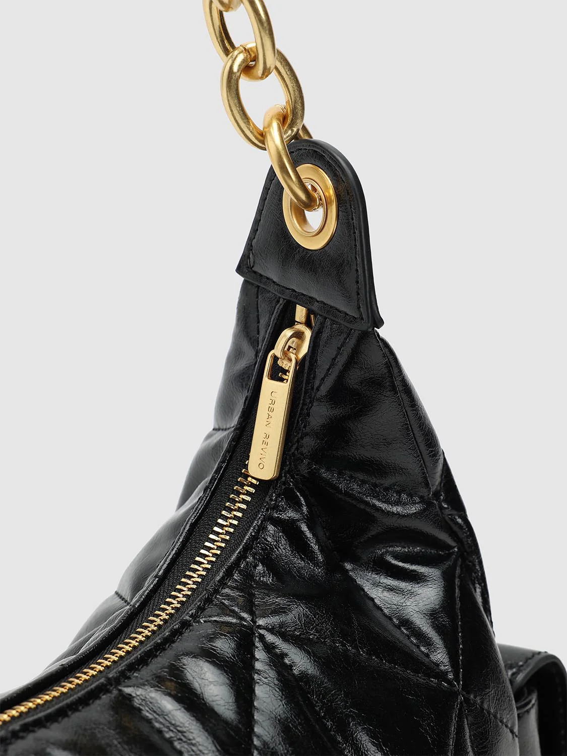Faux Leather Chain Detail Shoulder Crossbody Bags - Image 6