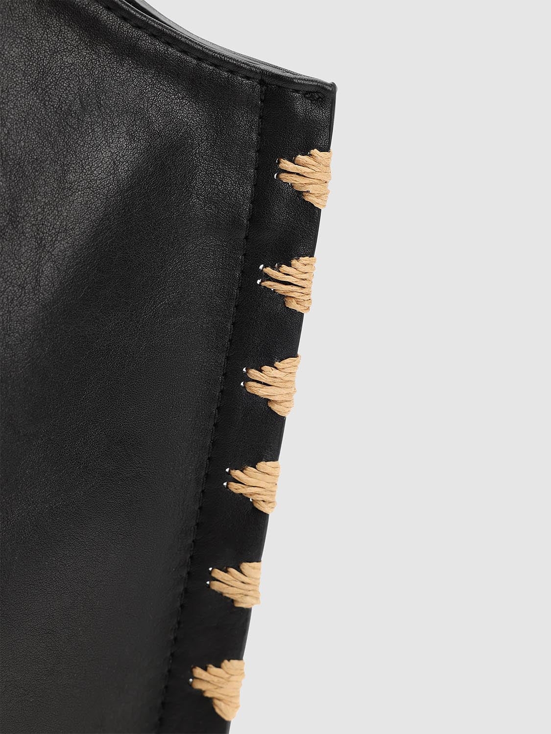 Faux Leather Crochet Detail Shoulder Bags - Image 5
