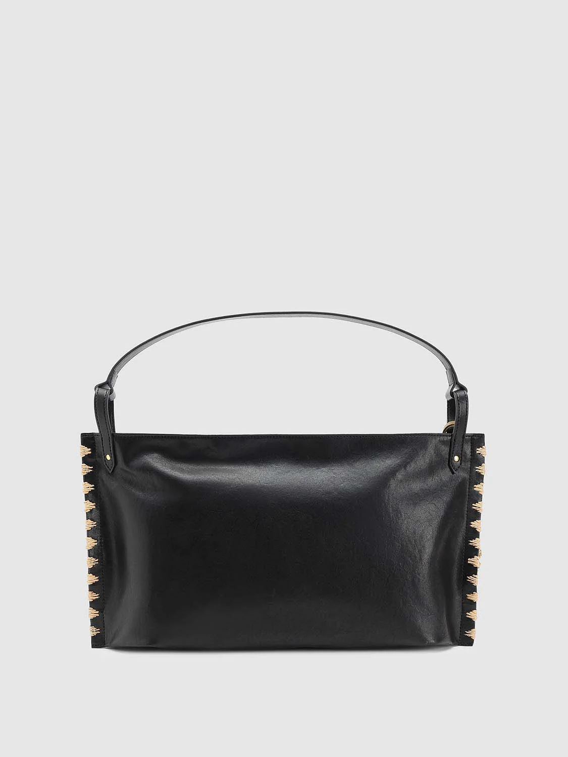 Faux Leather Crochet Detail Shoulder Bags - Image 3