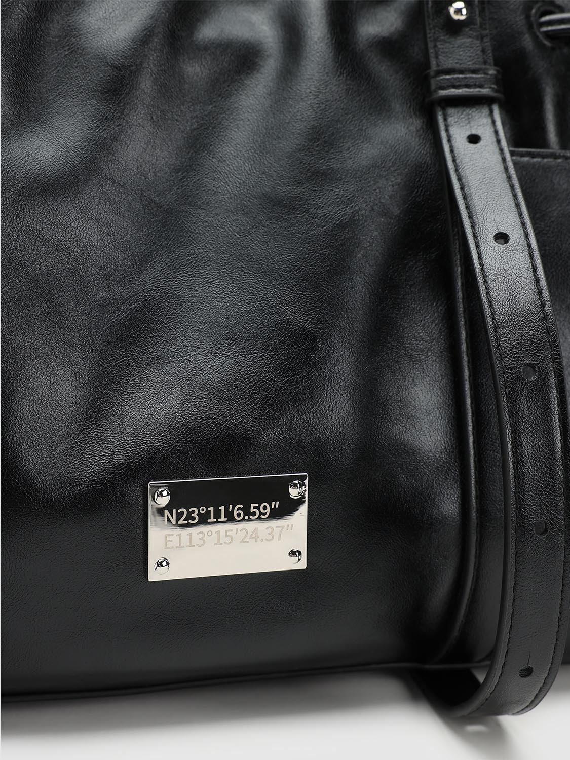 Faux Leather Drawstring Shoulder Bags - Image 5
