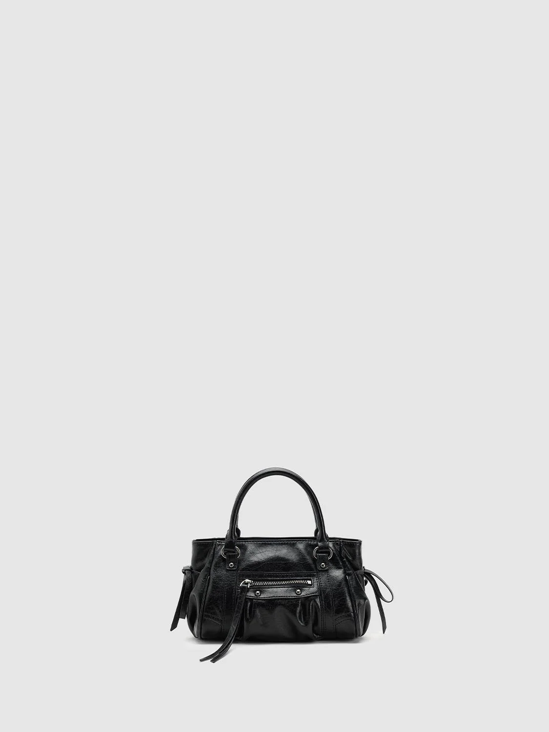 Faux Leather Handle Shoulder Bags - Image 9