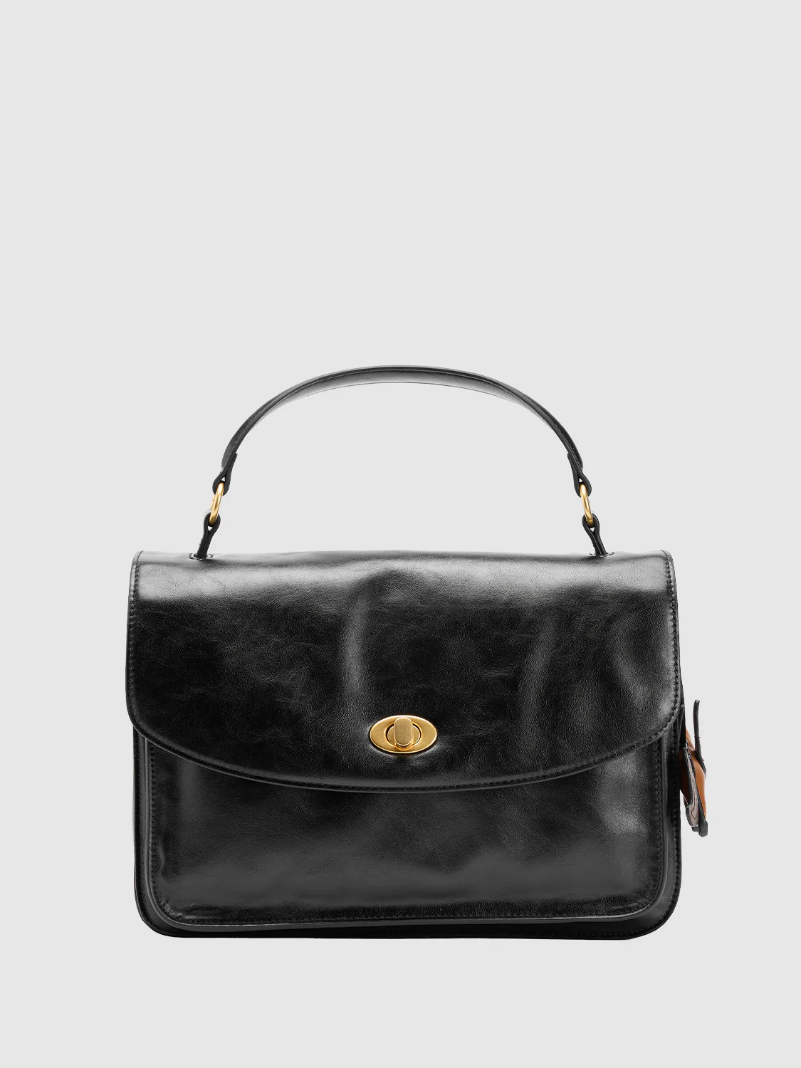 Faux Leather Handle Shoulder Satchel Bags - Image 8