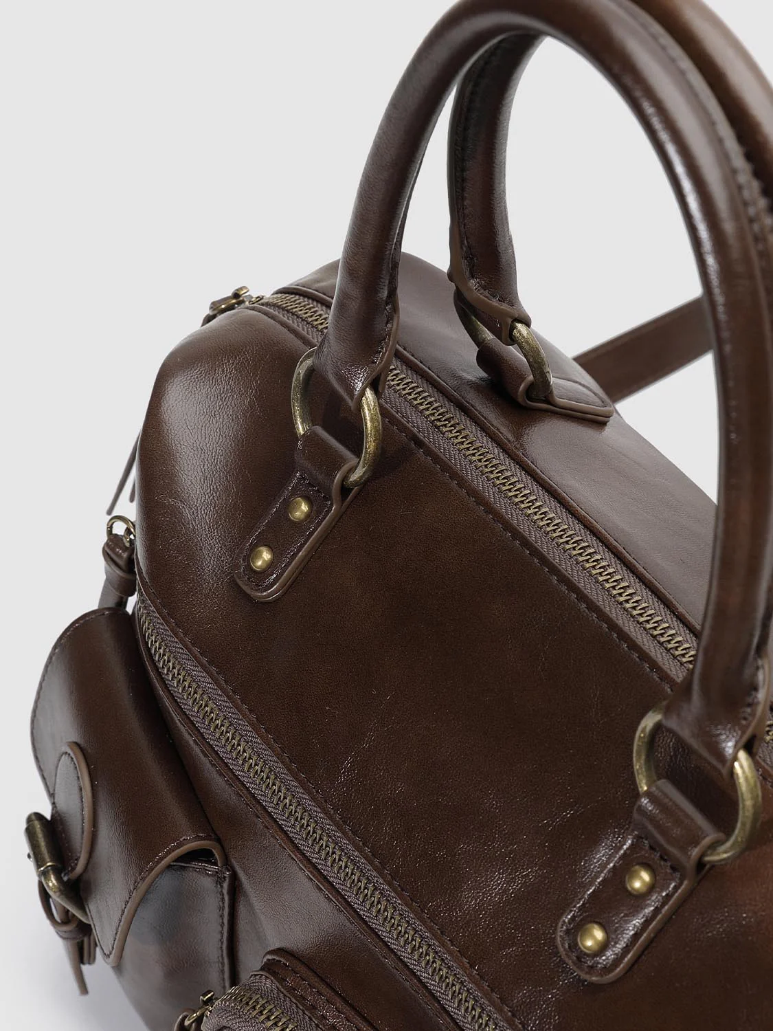 Faux Leather Multi Pocket Backpacks - Image 4