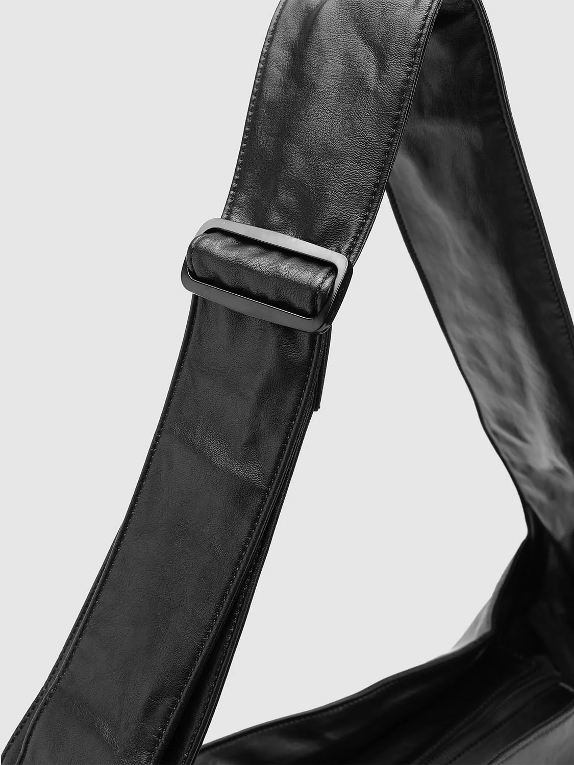 Faux Leather Seamed Square Crossbody Bags - Image 5