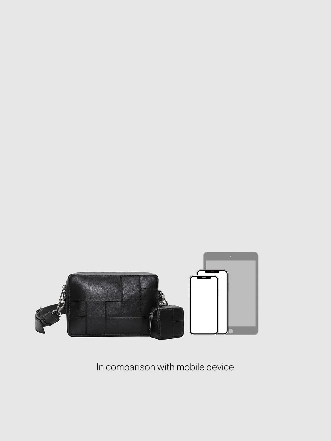 Faux Leather Seamed Square Crossbody Bags - Image 7