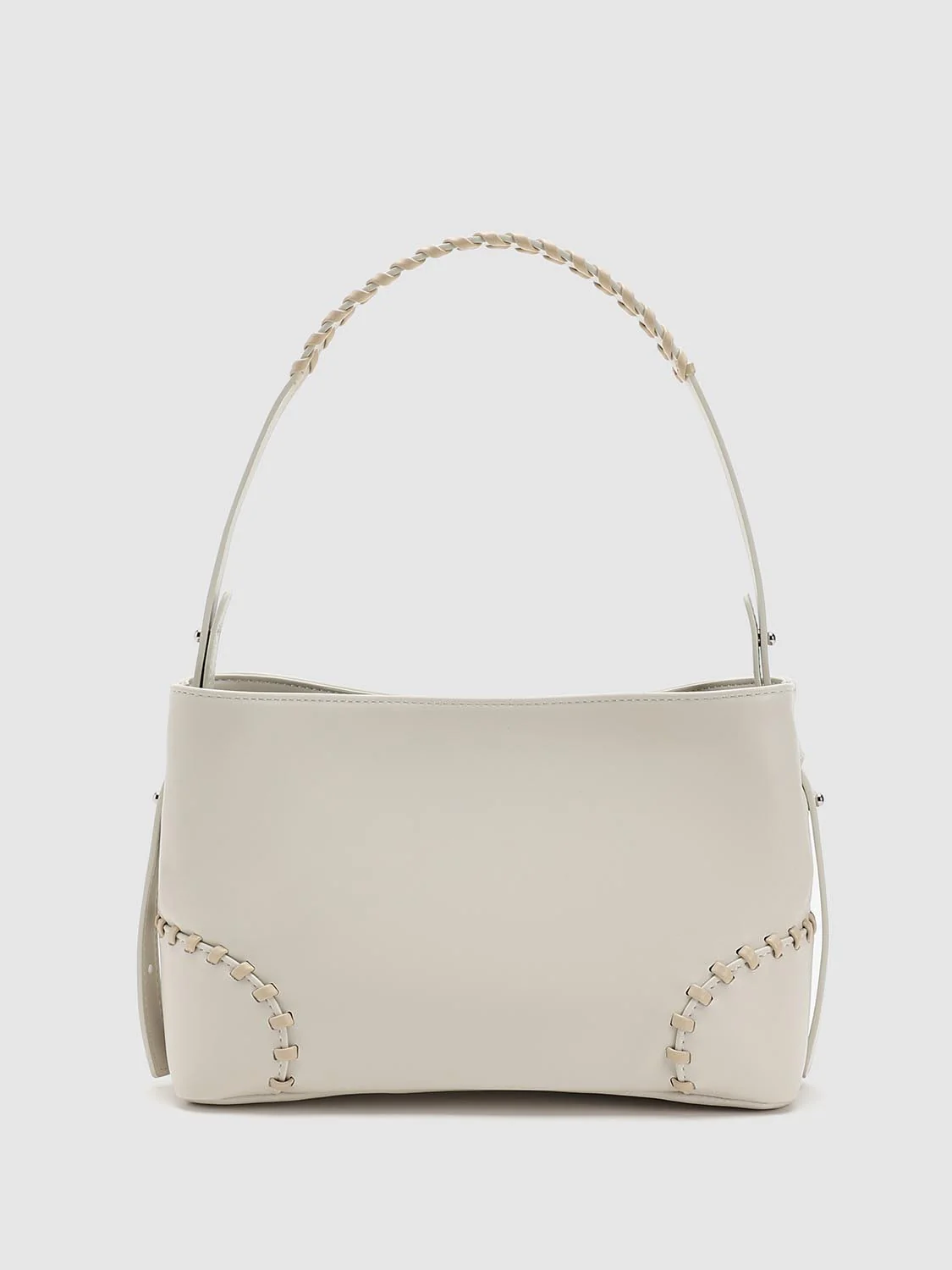 Faux Leather Stitch Detail Shoulder Bags - Image 3