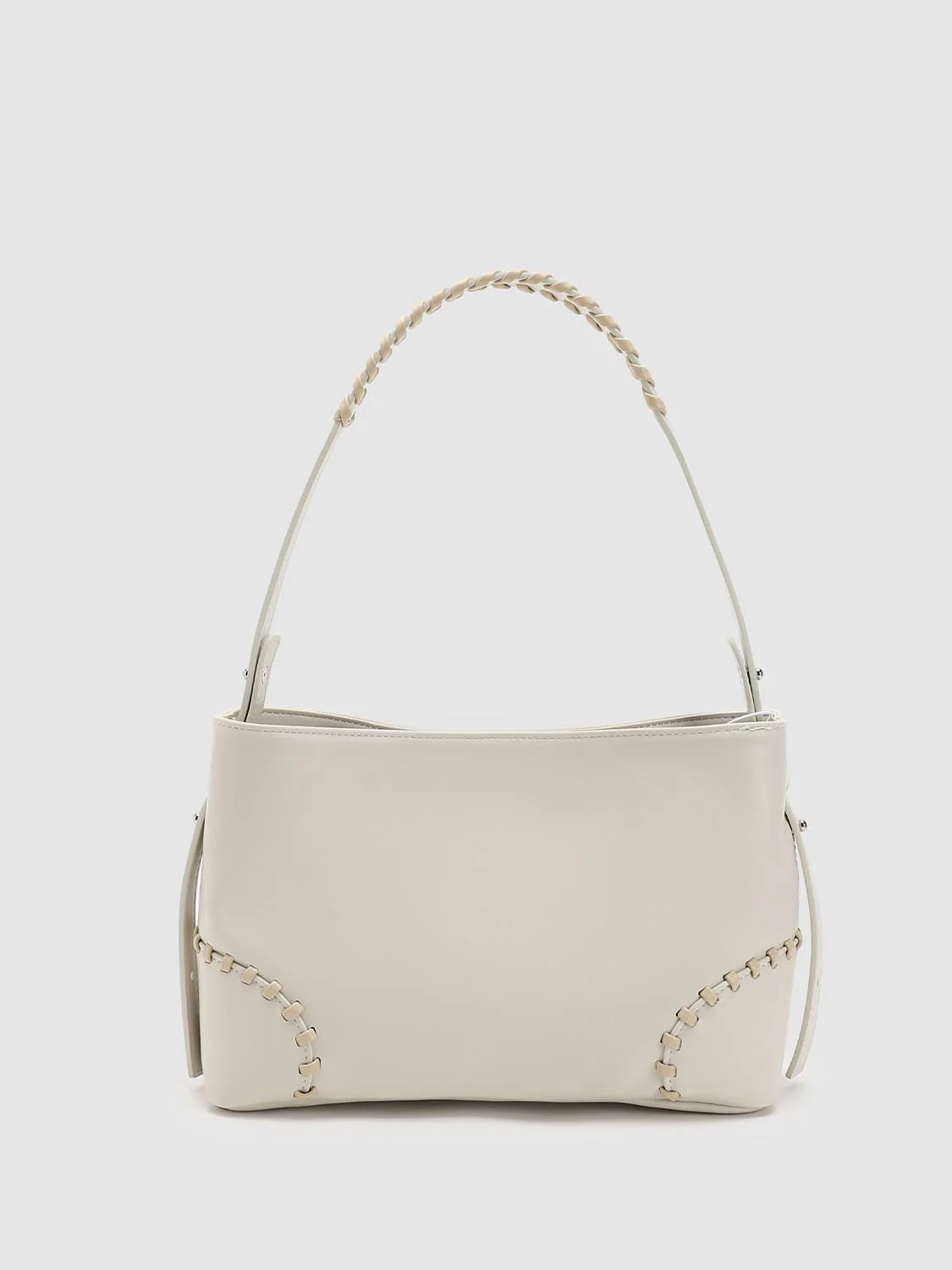 Faux Leather Stitch Detail Shoulder Bags - Image 9