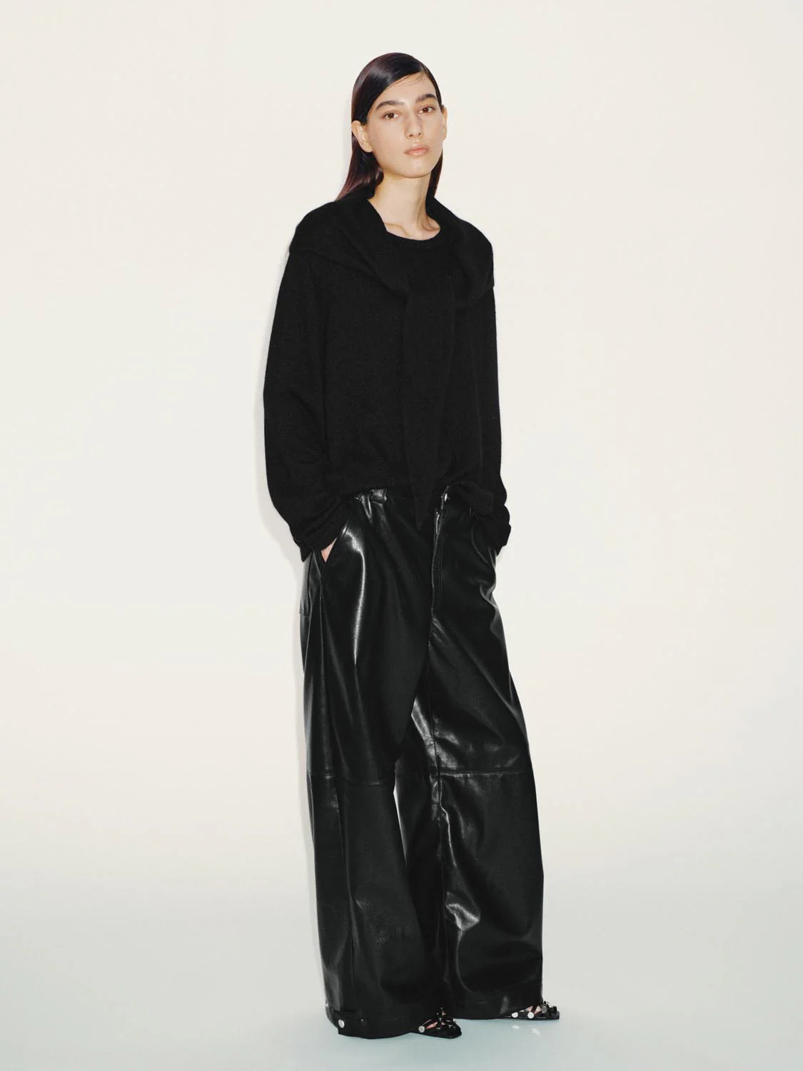 Faux Leather Straight Leg Pants - Image 4