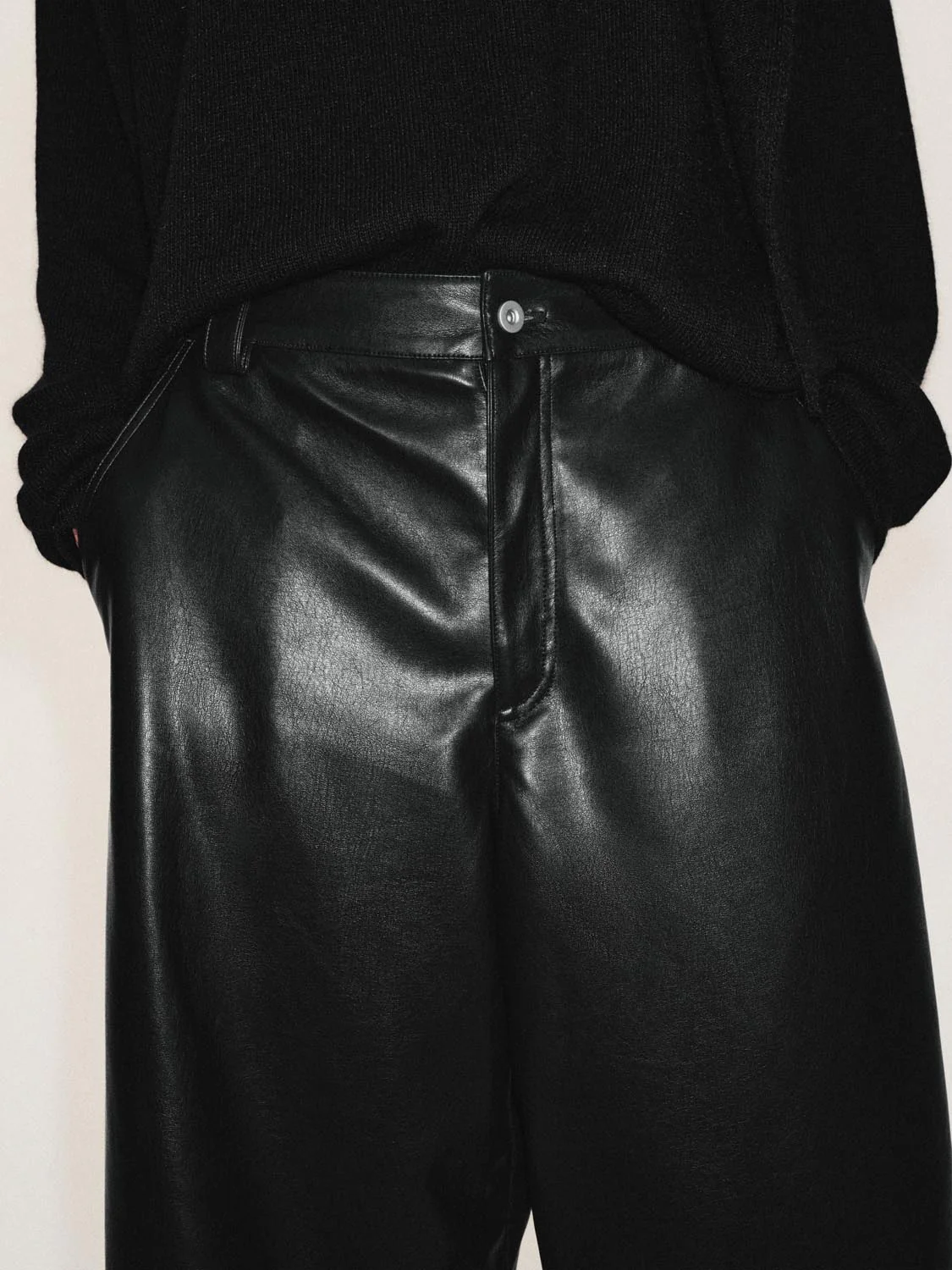 Faux Leather Straight Leg Pants - Image 6
