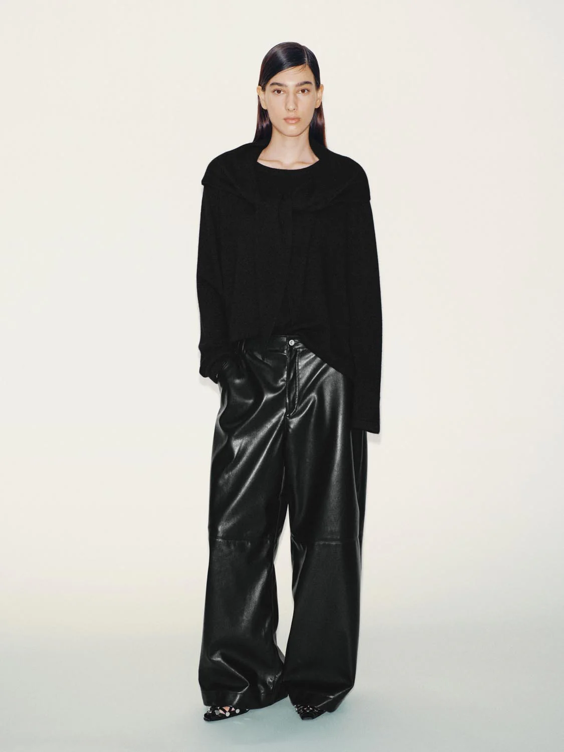 Faux Leather Straight Leg Pants - Image 7