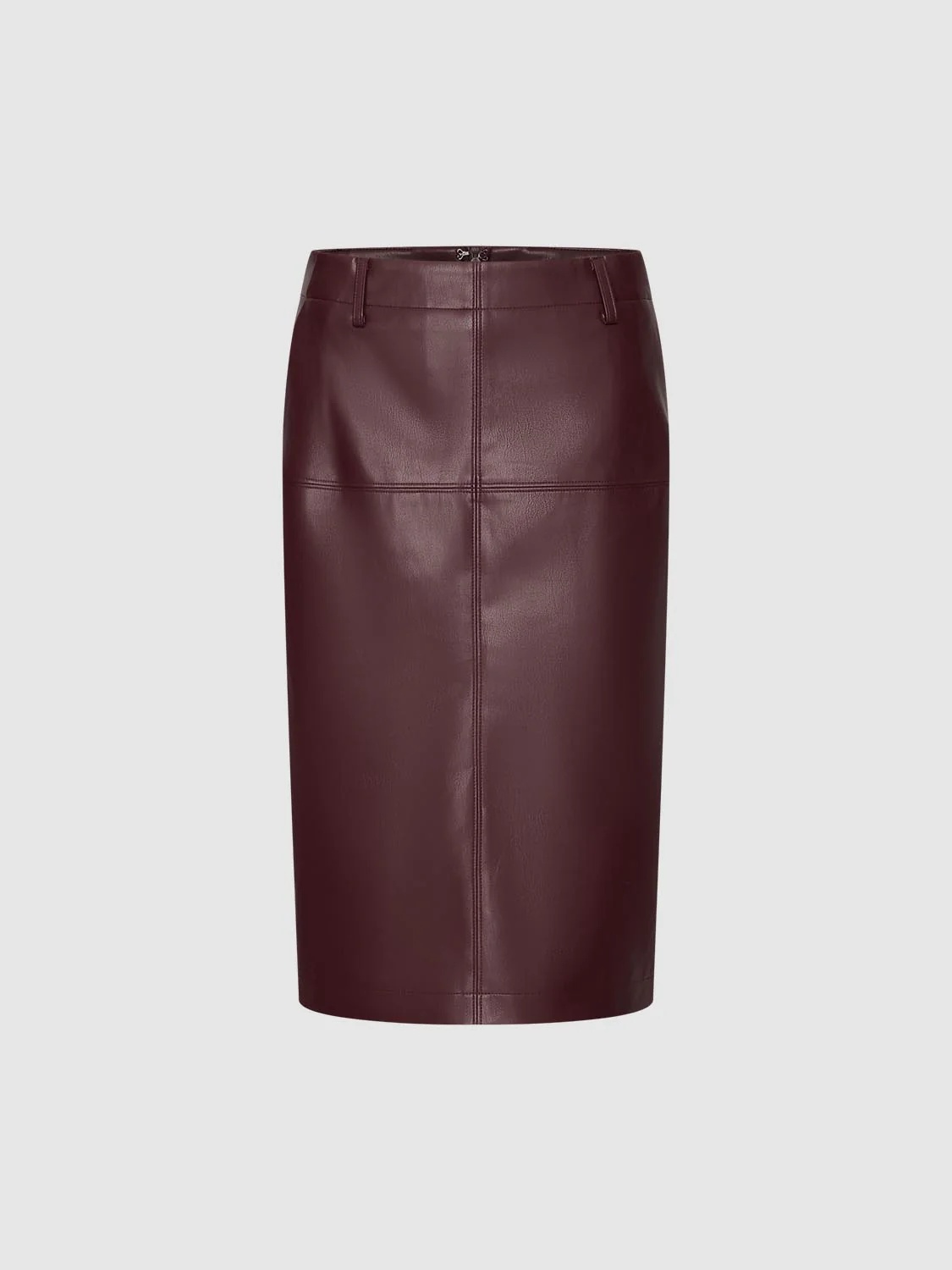 Faux Leather Straight Midi Skirts - Image 10