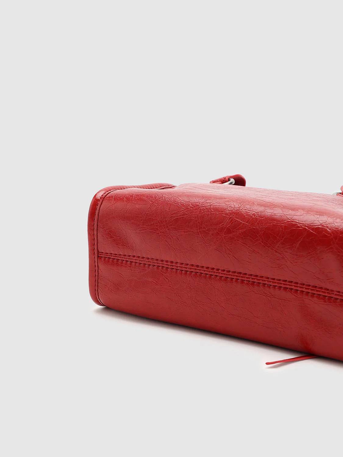 Faux Leather String Detail Handle Shoulder Bags - Image 4