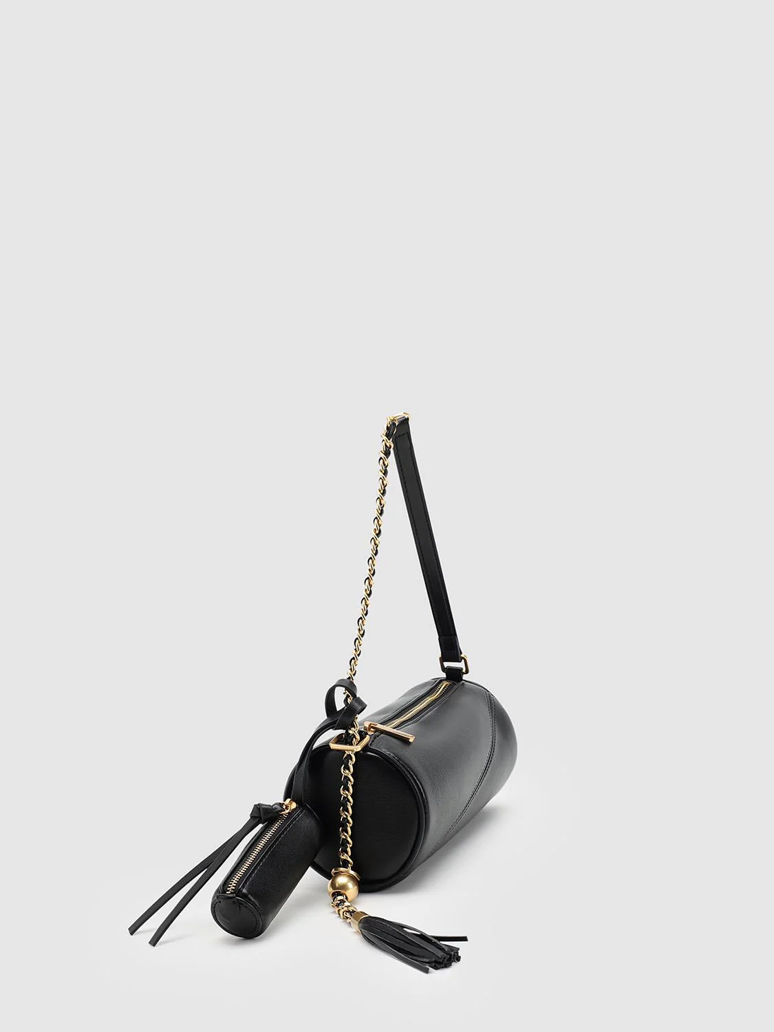 Faux Leather Tassel Bowling Shoulder Bags - Image 3