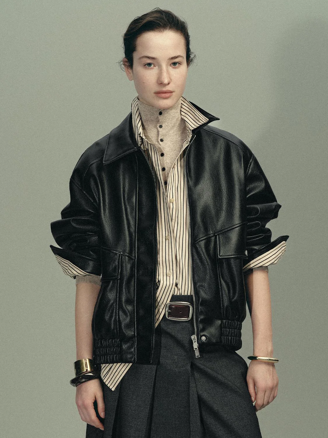 Flap Pocket Bomber Jackets - Image 7
