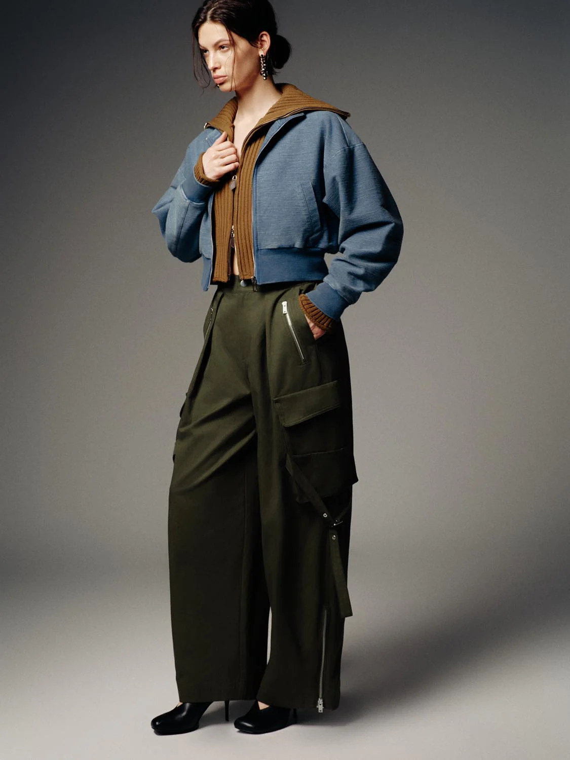 Flap Pocket Wide Leg Cargo Pants - Image 5