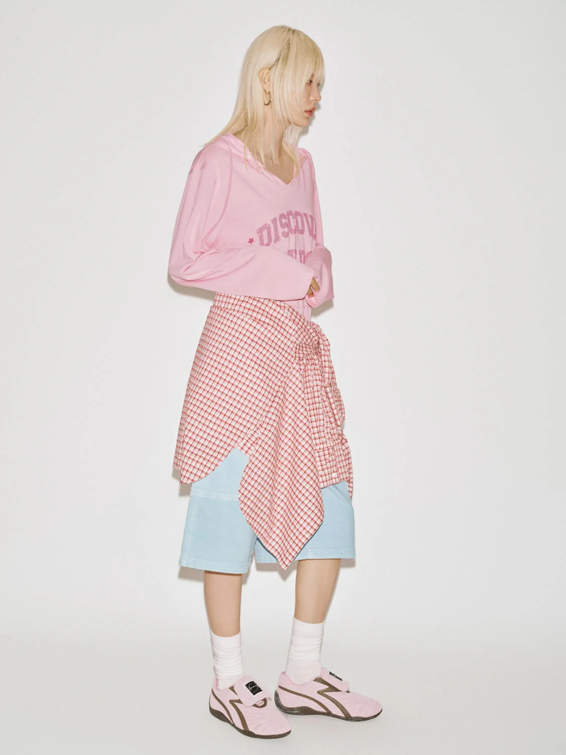 Flap Pocket Wide Leg Denim Shorts - Image 5
