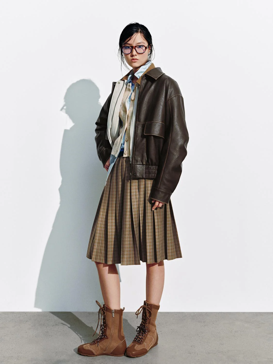Flap Pockets Collared Bomber Jackets - Image 13