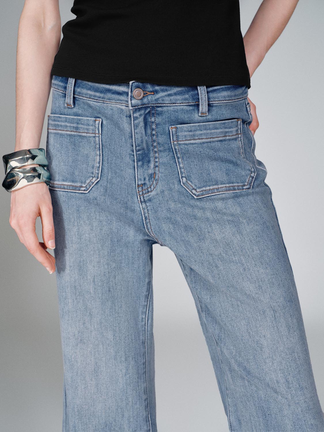 Flare Leg Jeans - Image 5