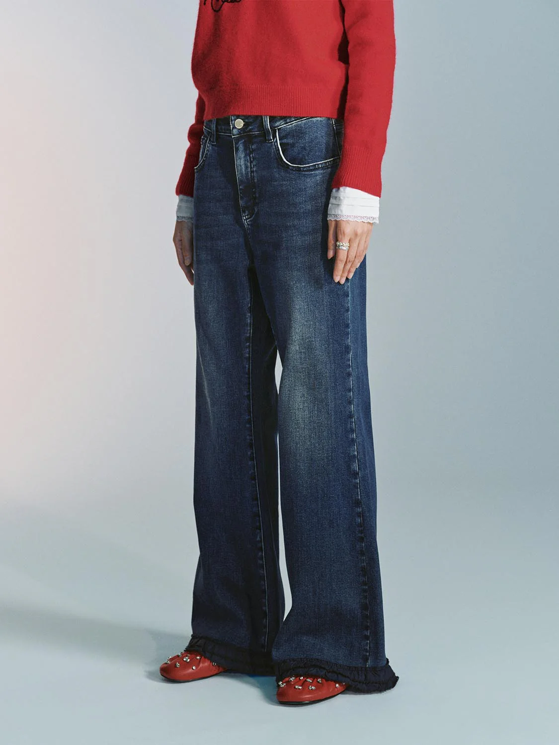 Flare Leg Jeans - Image 3