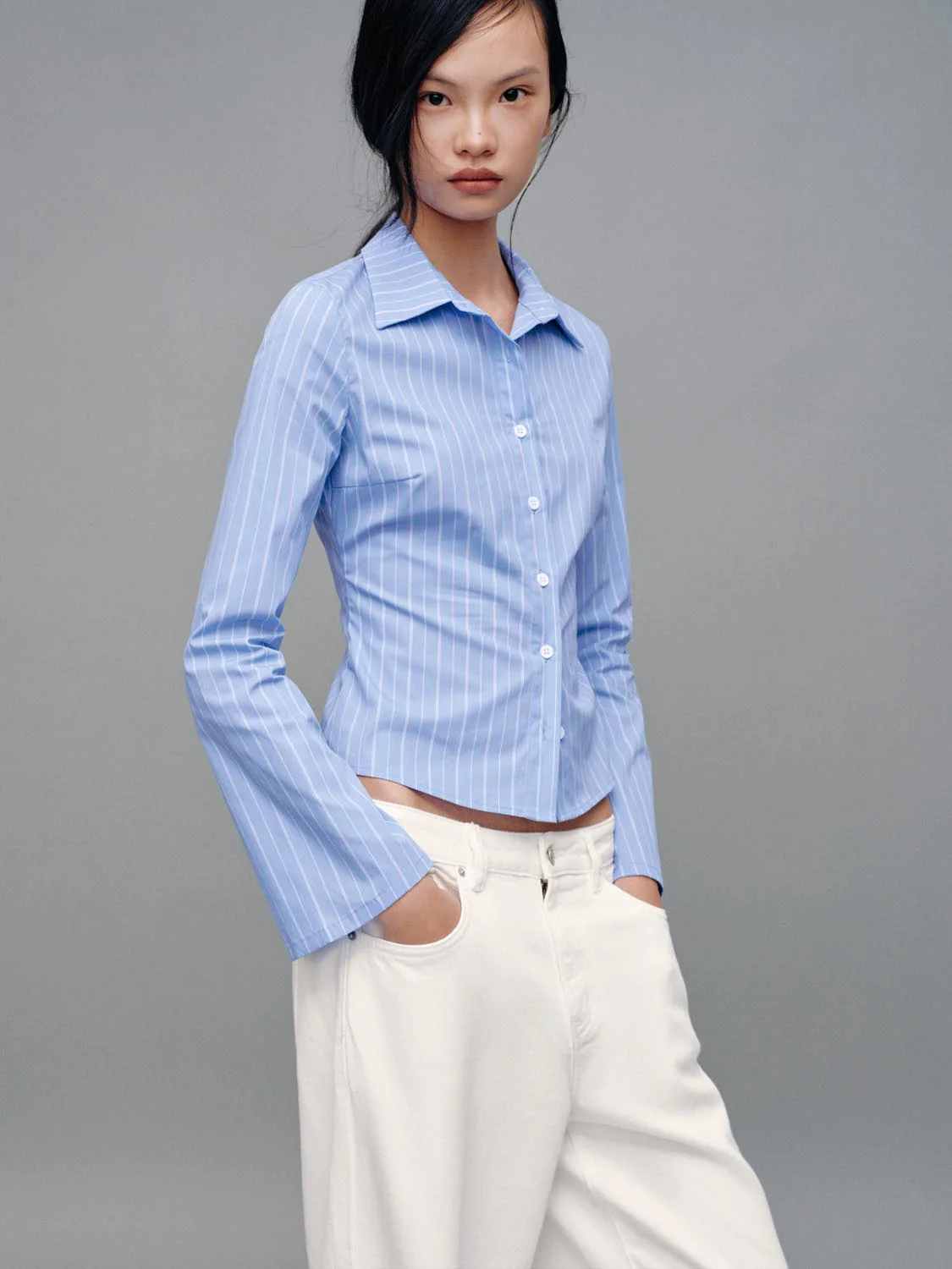 Flare Sleeve Nipped Waist Shirts - Image 10