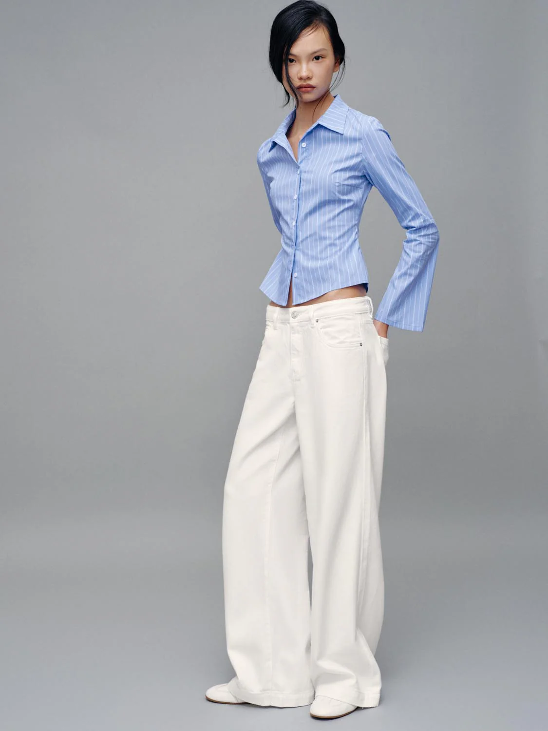 Flare Sleeve Nipped Waist Shirts - Image 13