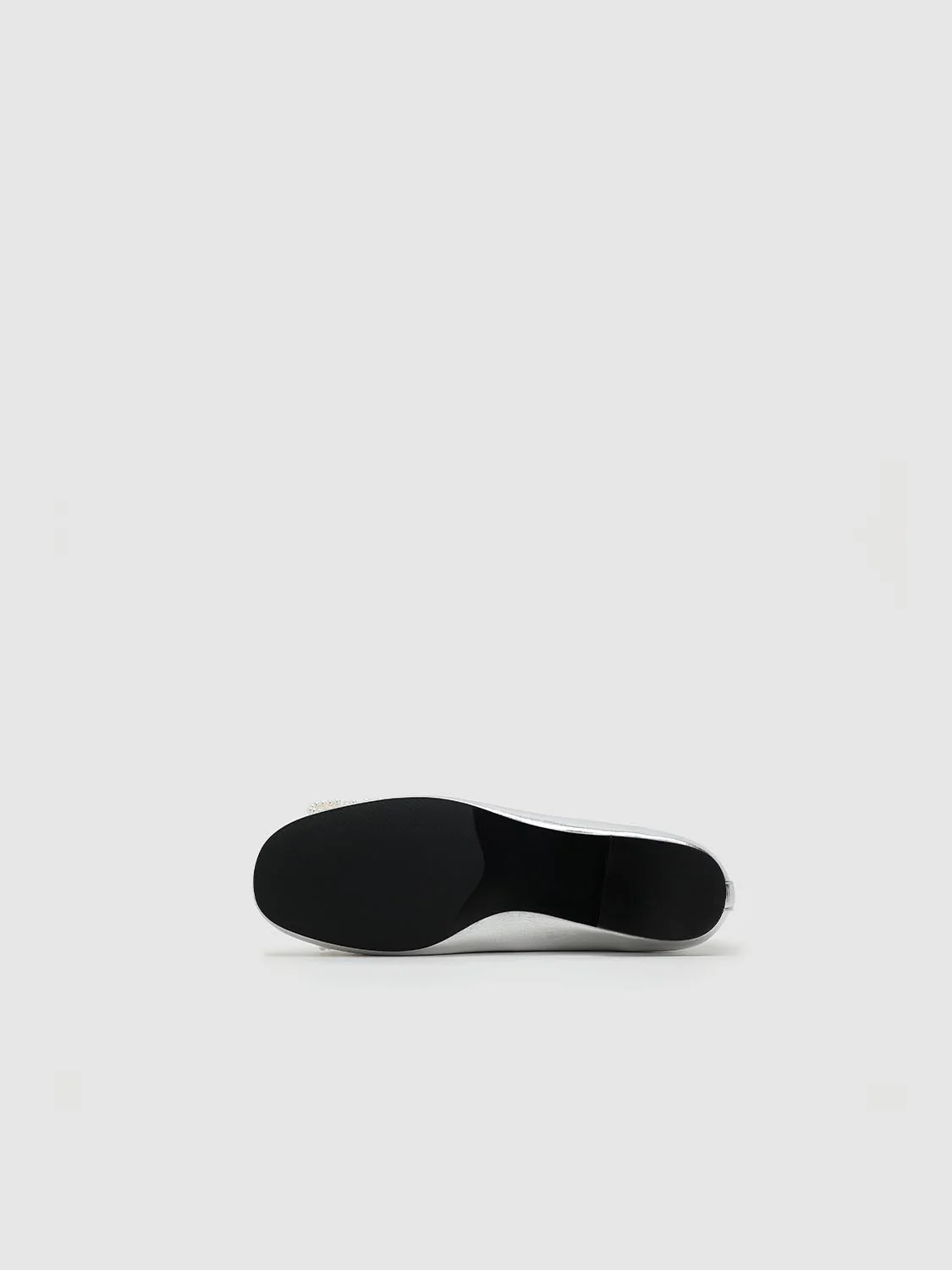 Floral Applique Slip On Sliver Flat - Image 4