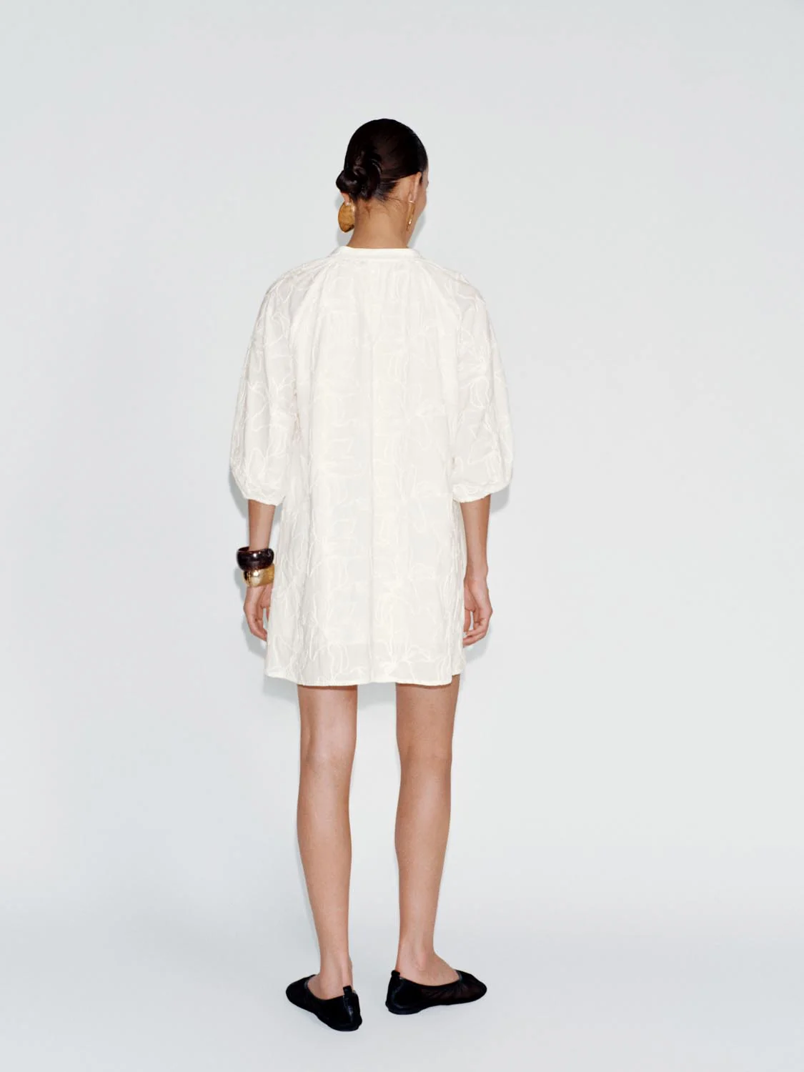 Floral Embroidered Tassel Detail A-Line Midi Dresses - Image 6
