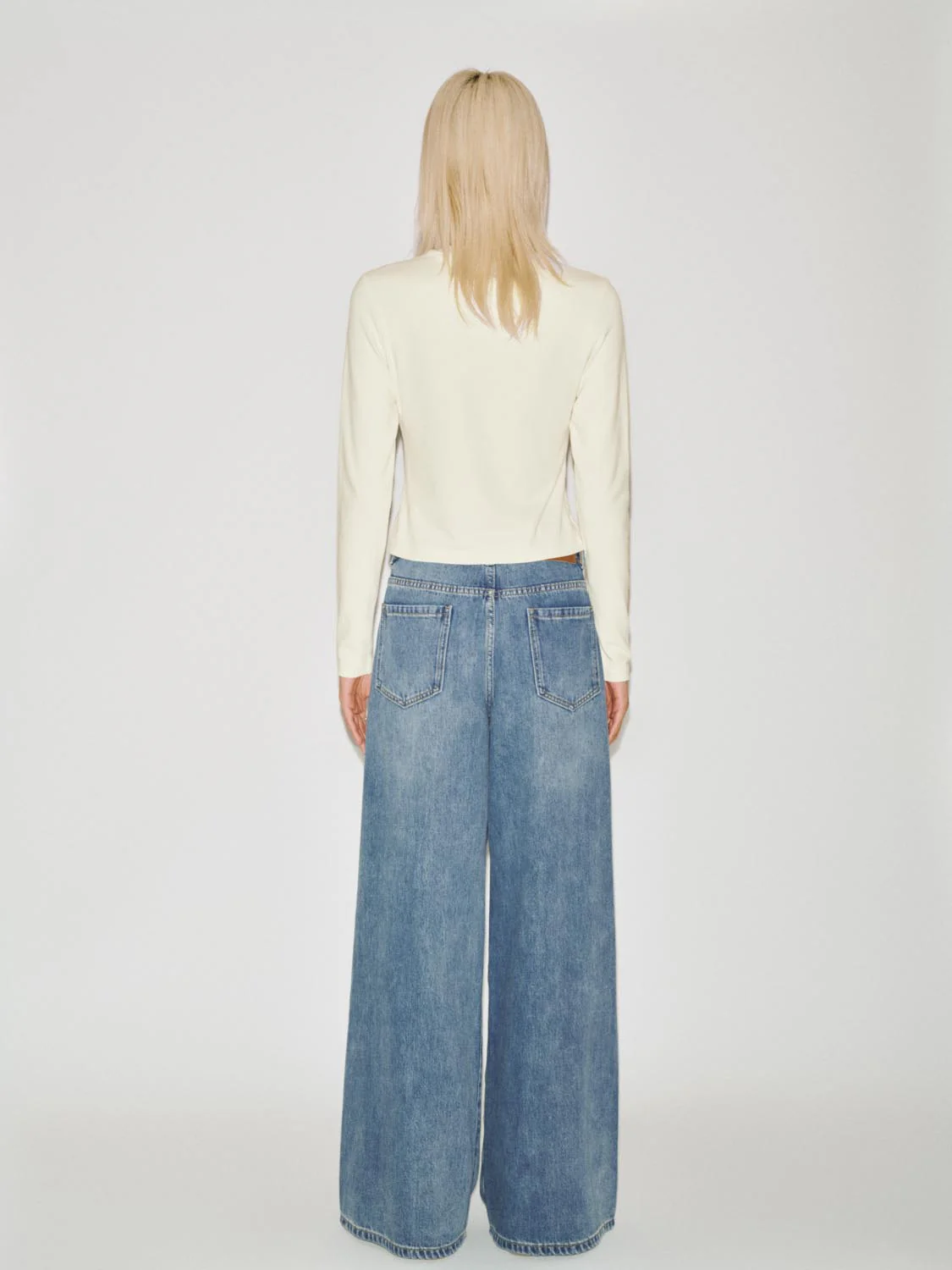 Floral Embroidered Wide Leg Jeans - Image 6
