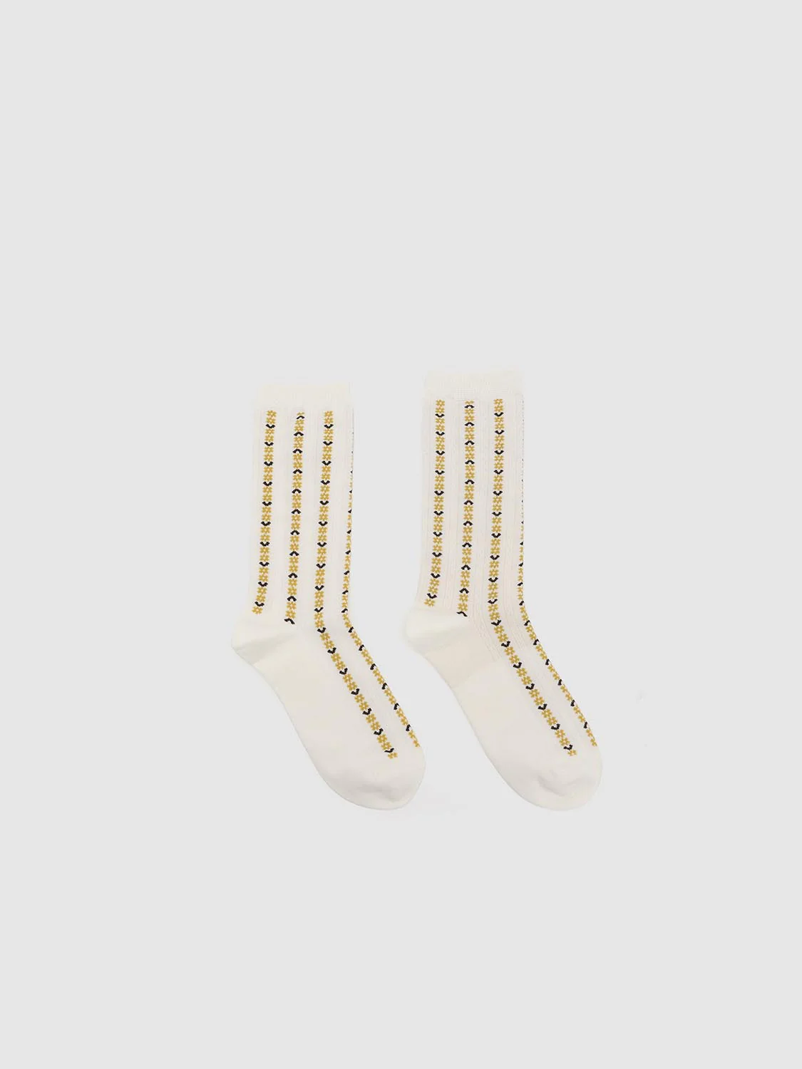 Floral Intarsia Ankle Socks