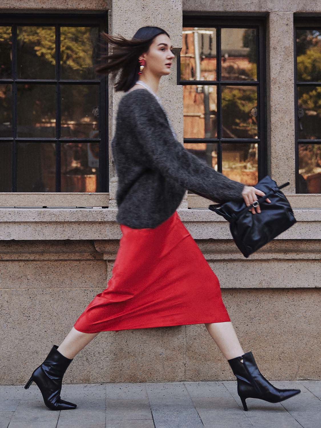 Floral Jacquard Fishtail Midi Skirts