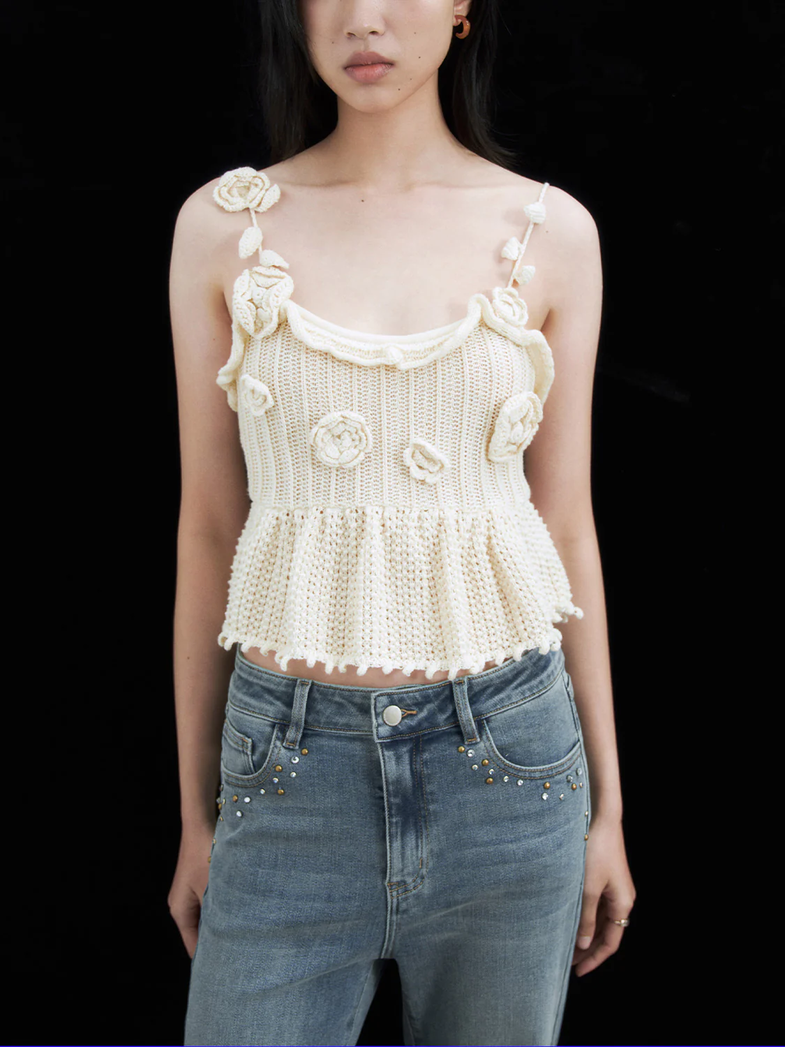 Flower Crochet Cami Tops - Image 20